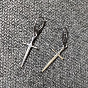 Sword Cross Earrings by Orska (Handmade)